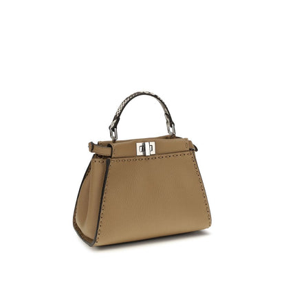 Fendi Beige Calf Leather Bos Taurus Shoulder Bag