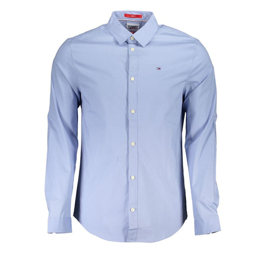 Tommy Hilfiger Men's Slim Stretch Cotton Dress Shirt - Light Blue Signature