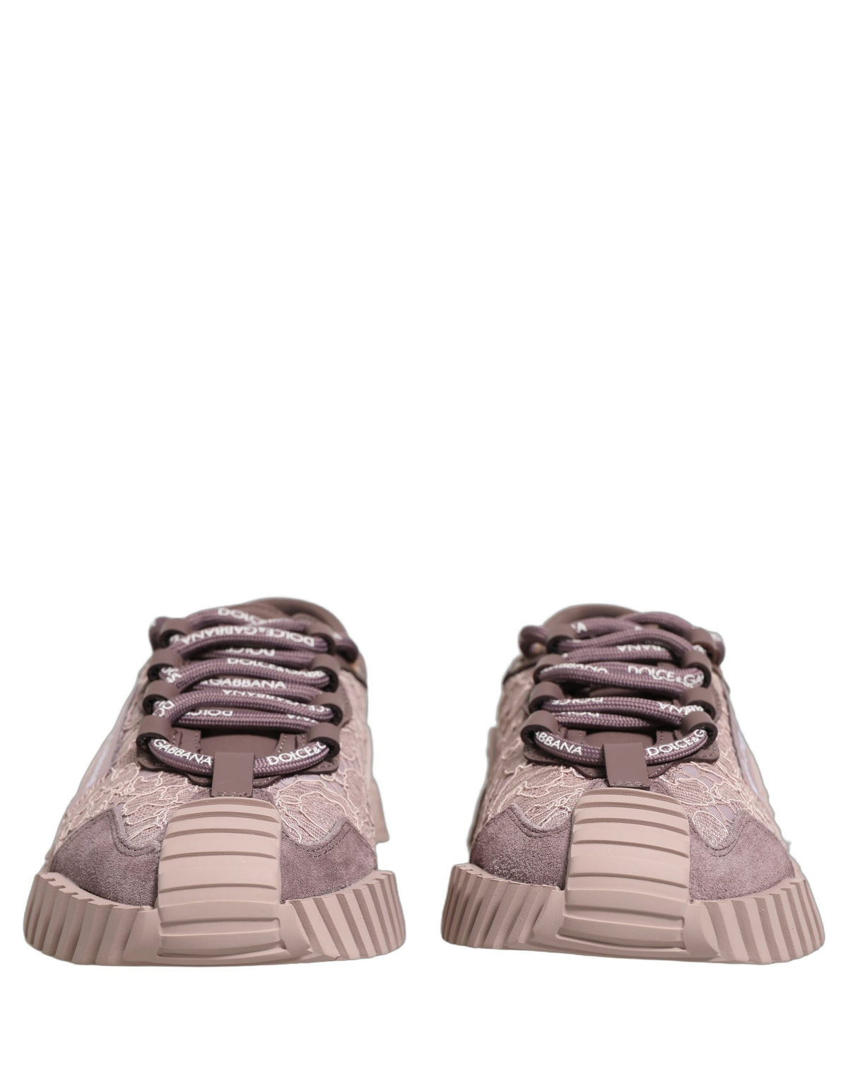 Dolce & Gabbana Women's Low Top PVC Polyurethane Goat Leather & Cotton Sneakers - Pink