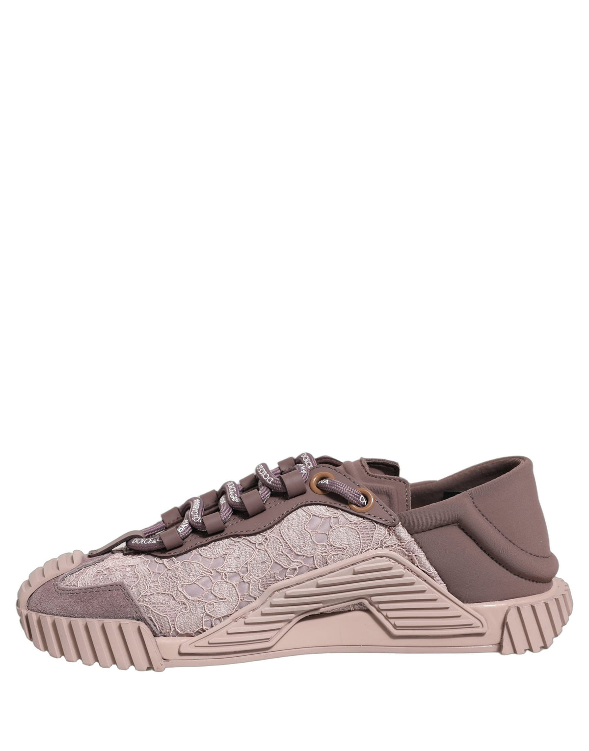 Dolce & Gabbana Women's Low Top PVC Polyurethane Goat Leather & Cotton Sneakers - Pink