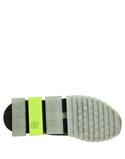 Dolce & Gabbana Men's Low Top Slip On Nylon Polyester Polyurethane Rubber & Viscose Sneakers - Black Green