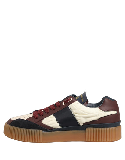 Dolce & Gabbana Men's Low Top Nylon Viscose Calf & Goat Leather Sneakers - Multicolor