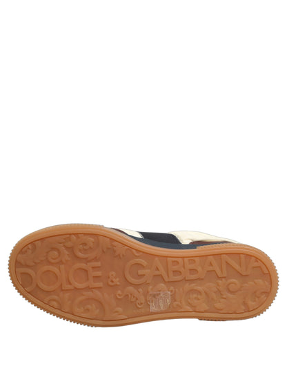 Dolce & Gabbana Men's Low Top Nylon Viscose Calf & Goat Leather Sneakers - Multicolor