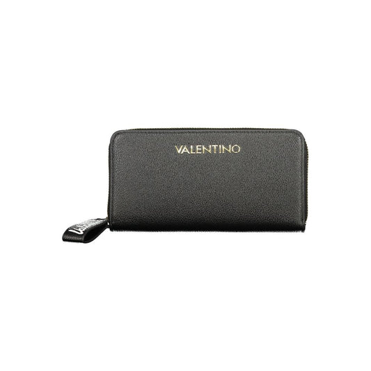 Cardholder Wallet by Mario Valentino for women in polyethylene black & signature showcases a refined silhouette, artfully capturing the essence of the refined Polyethylene Cardholder Wallet design with functional card-organization eco-friendly coin-purse.