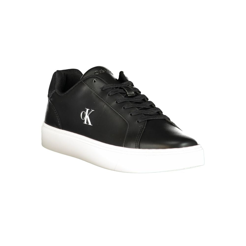 Sneakers by Calvin Klein for men in polyester polyurethane leather black, signature & print features a sumptuous design, perfectly showcasing the sumptuous fashion style of this Men's Fashion Polyester Polyurethane Leather Sneakers.