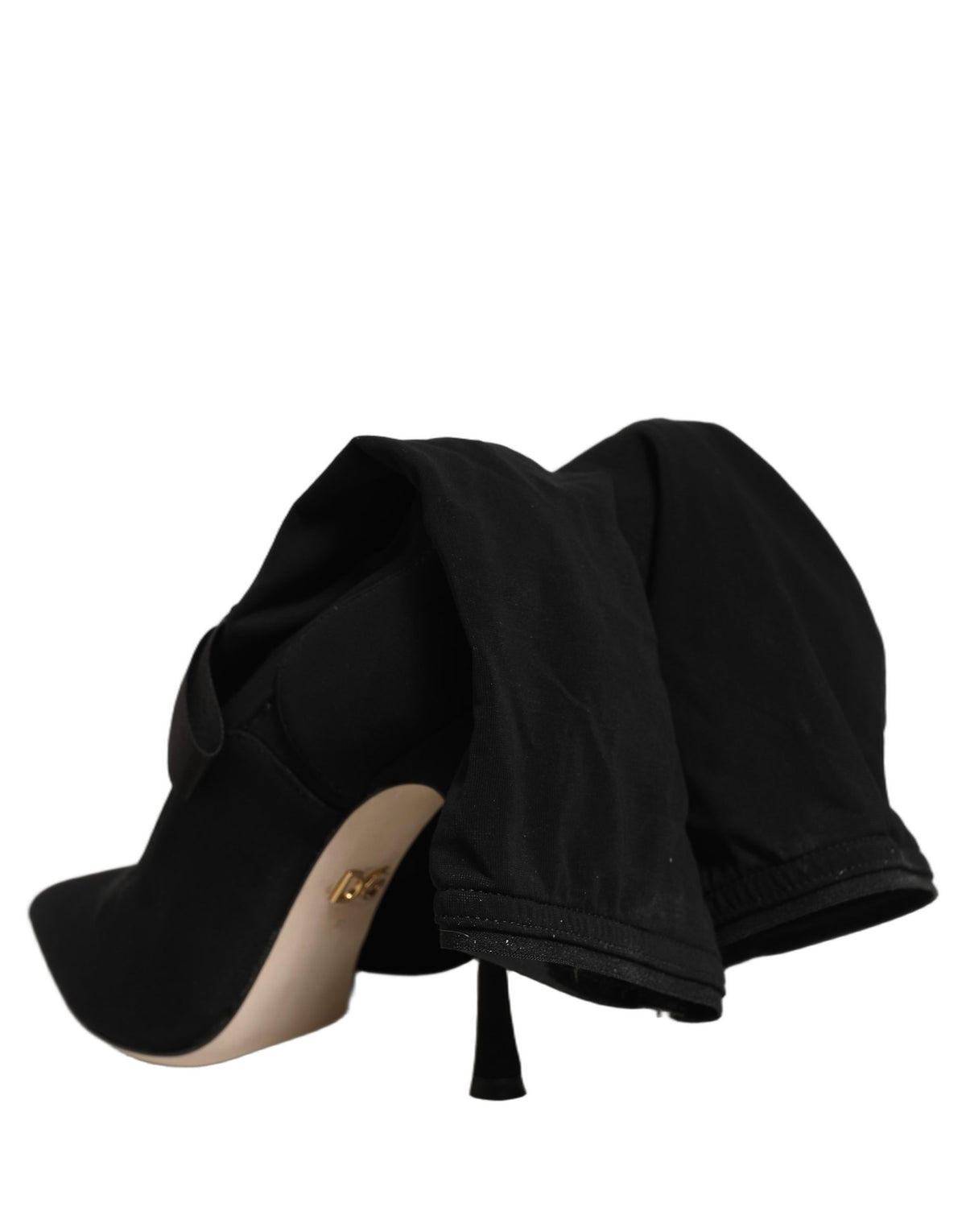 Dolce & Gabbana Women's Viscose Nylon Goat & Calf Leather High-Heel Stiletto Lace-Up Ankle Mid-Calf Boots - Black