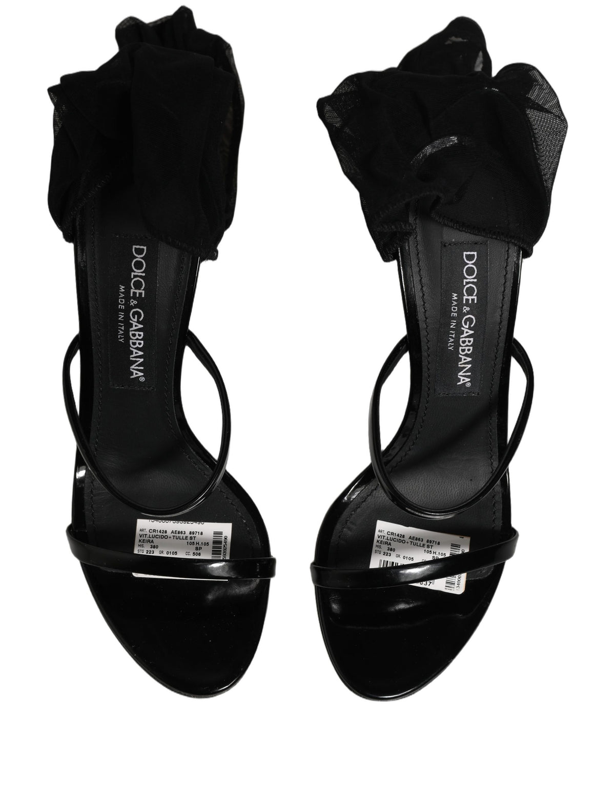 Dolce & Gabbana Women's Leather High-Heel Stiletto High Knee-High Over-The-Knee Boots - Black Signature