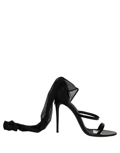 Dolce & Gabbana Women's Leather High-Heel Stiletto High Knee-High Over-The-Knee Boots - Black Signature