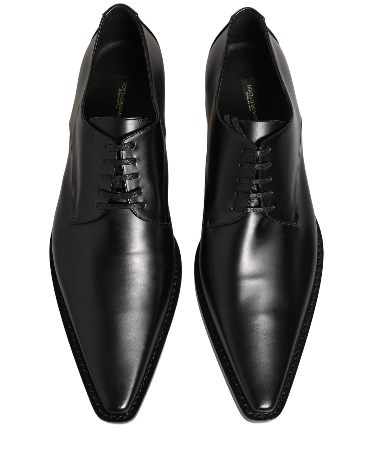 Dolce & Gabbana Unisex Goat & Calf Leather Derby Lace-Up Shoes - Black
