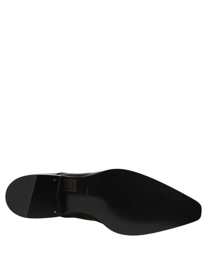 Dolce & Gabbana Unisex Goat & Calf Leather Derby Lace-Up Shoes - Black