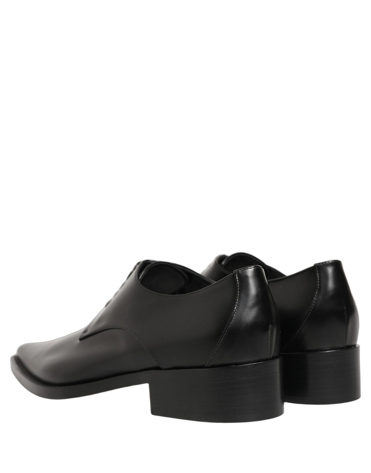 Dolce & Gabbana Unisex Goat & Calf Leather Derby Lace-Up Shoes - Black