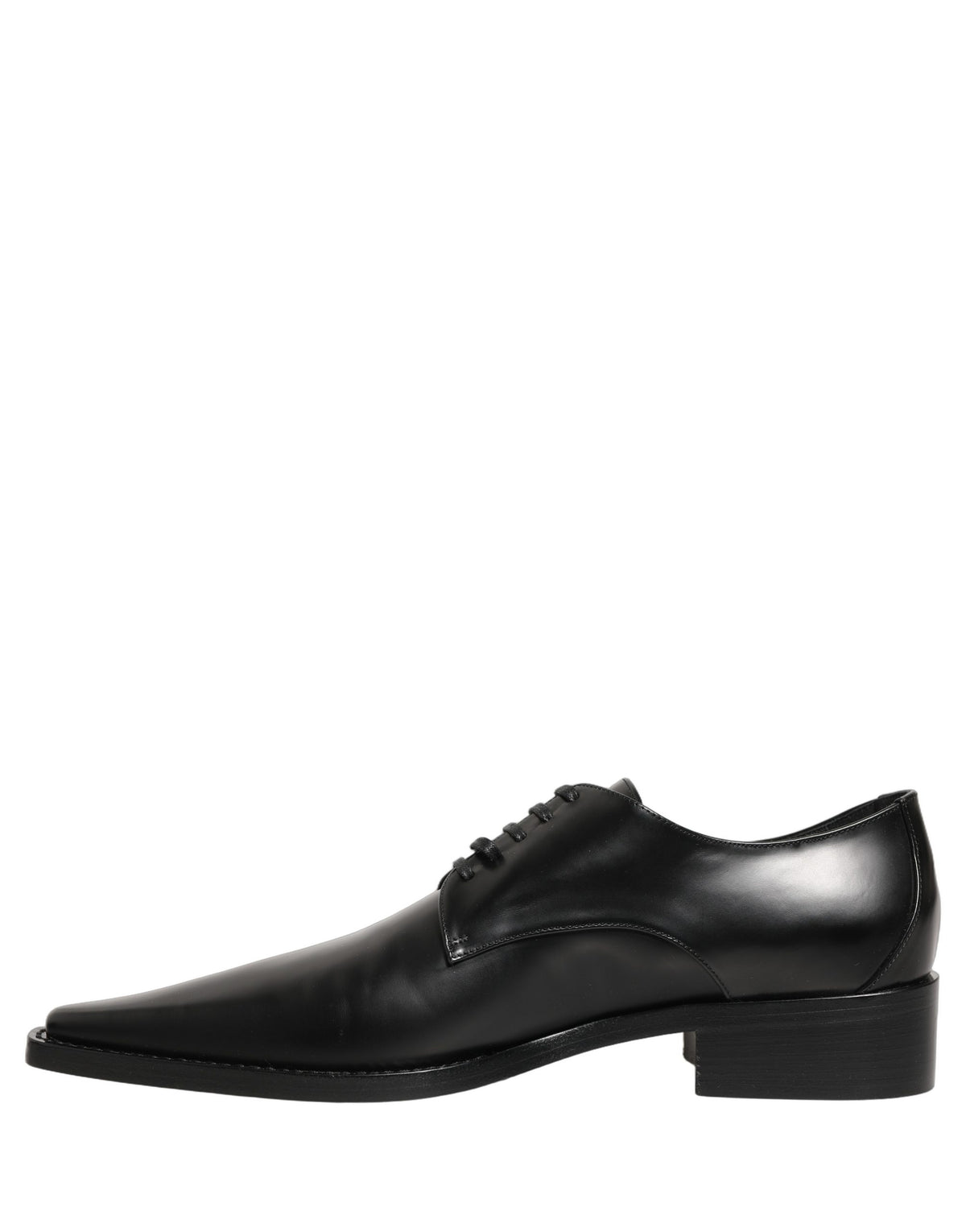 Dolce & Gabbana Unisex Goat & Calf Leather Derby Lace-Up Shoes - Black