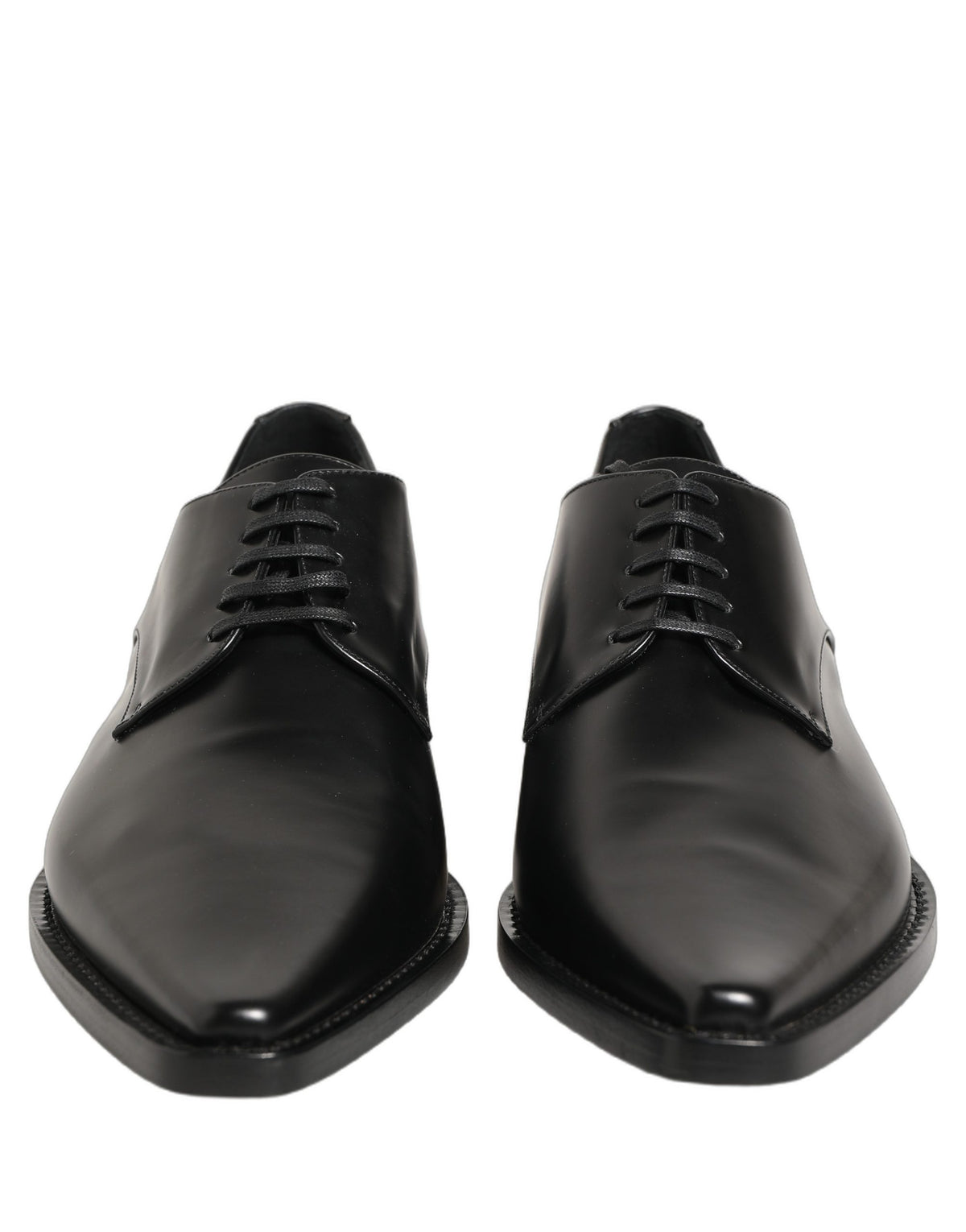 Dolce & Gabbana Unisex Goat & Calf Leather Derby Lace-Up Shoes - Black