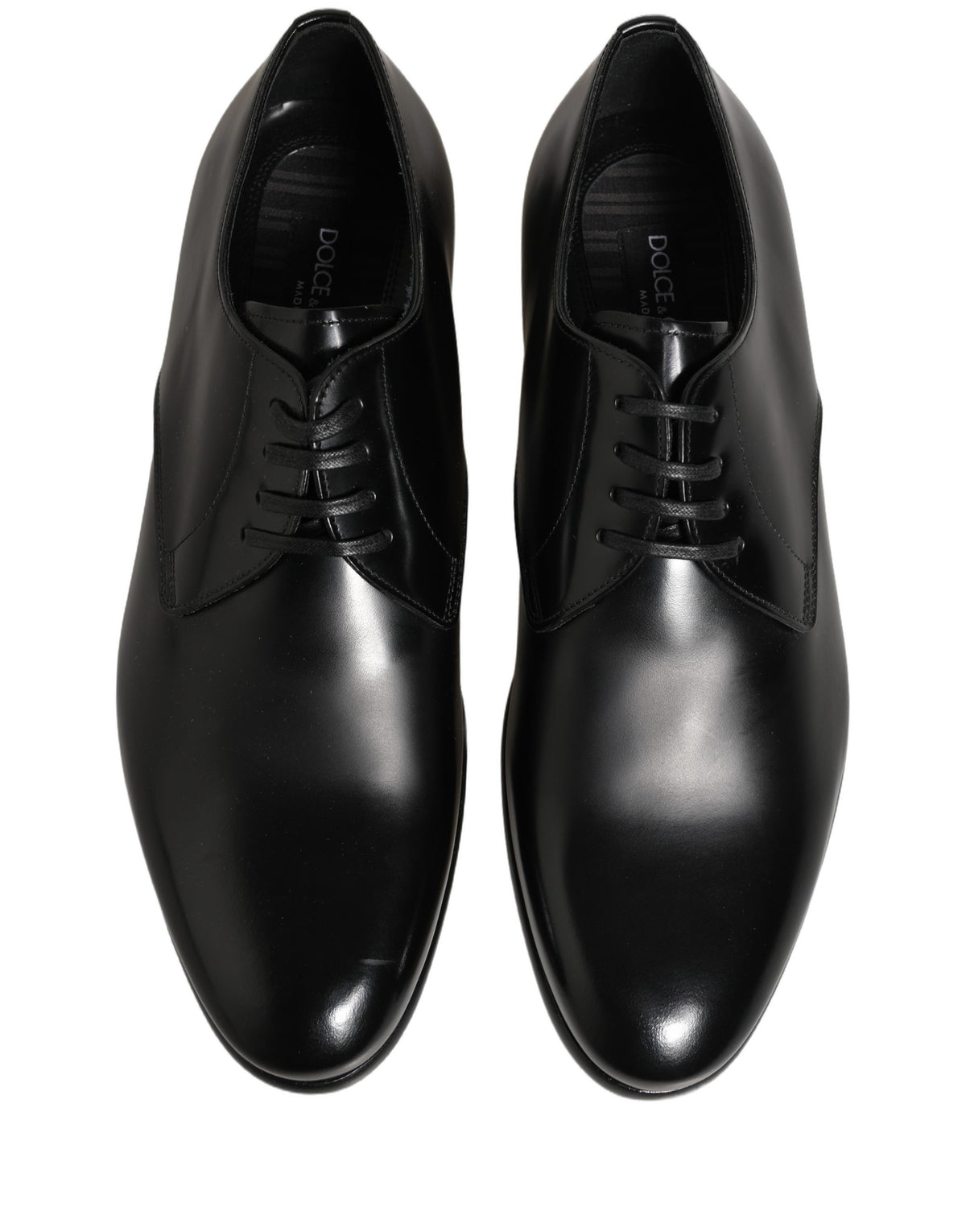 Dolce & Gabbana Unisex Goat & Calf Leather Derby Lace-Up Shoes - Black