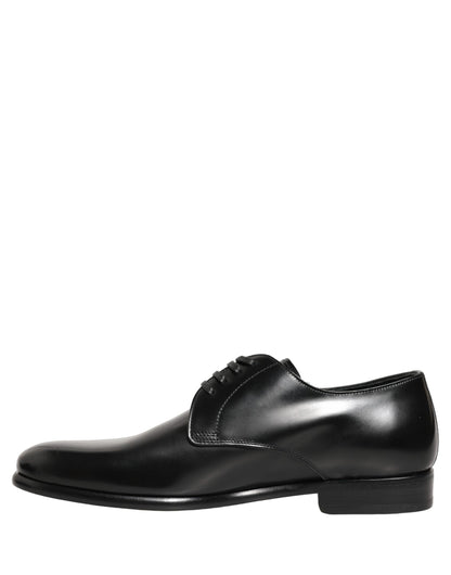 Dolce & Gabbana Unisex Goat & Calf Leather Derby Lace-Up Shoes - Black