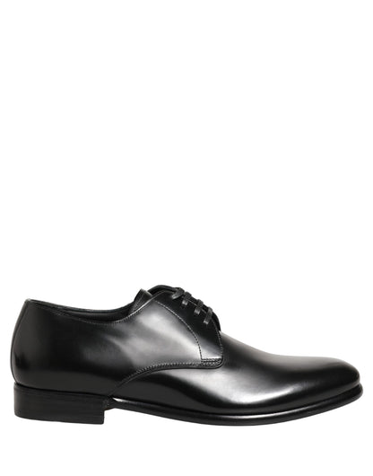 Dolce & Gabbana Unisex Goat & Calf Leather Derby Lace-Up Shoes - Black