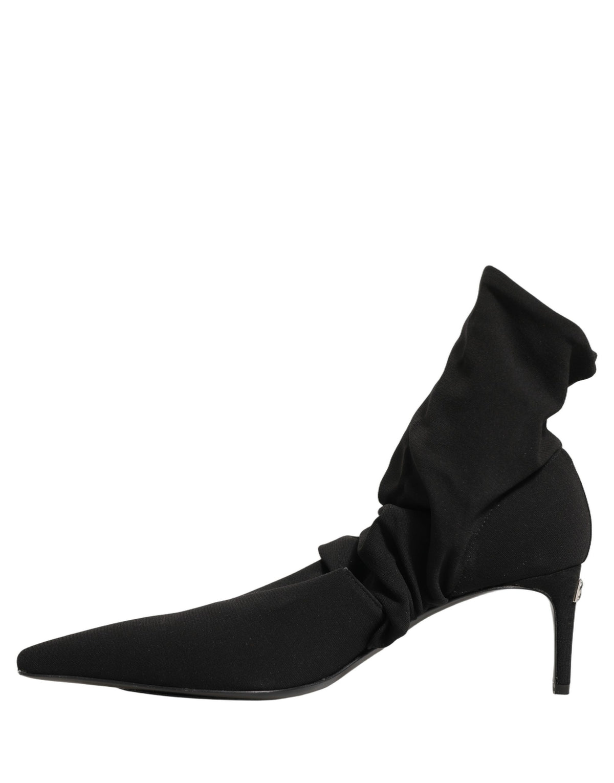 Dolce & Gabbana Women's Goat Nappa Leather Nylon & Viscose High-Heel Ankle Boots - Black