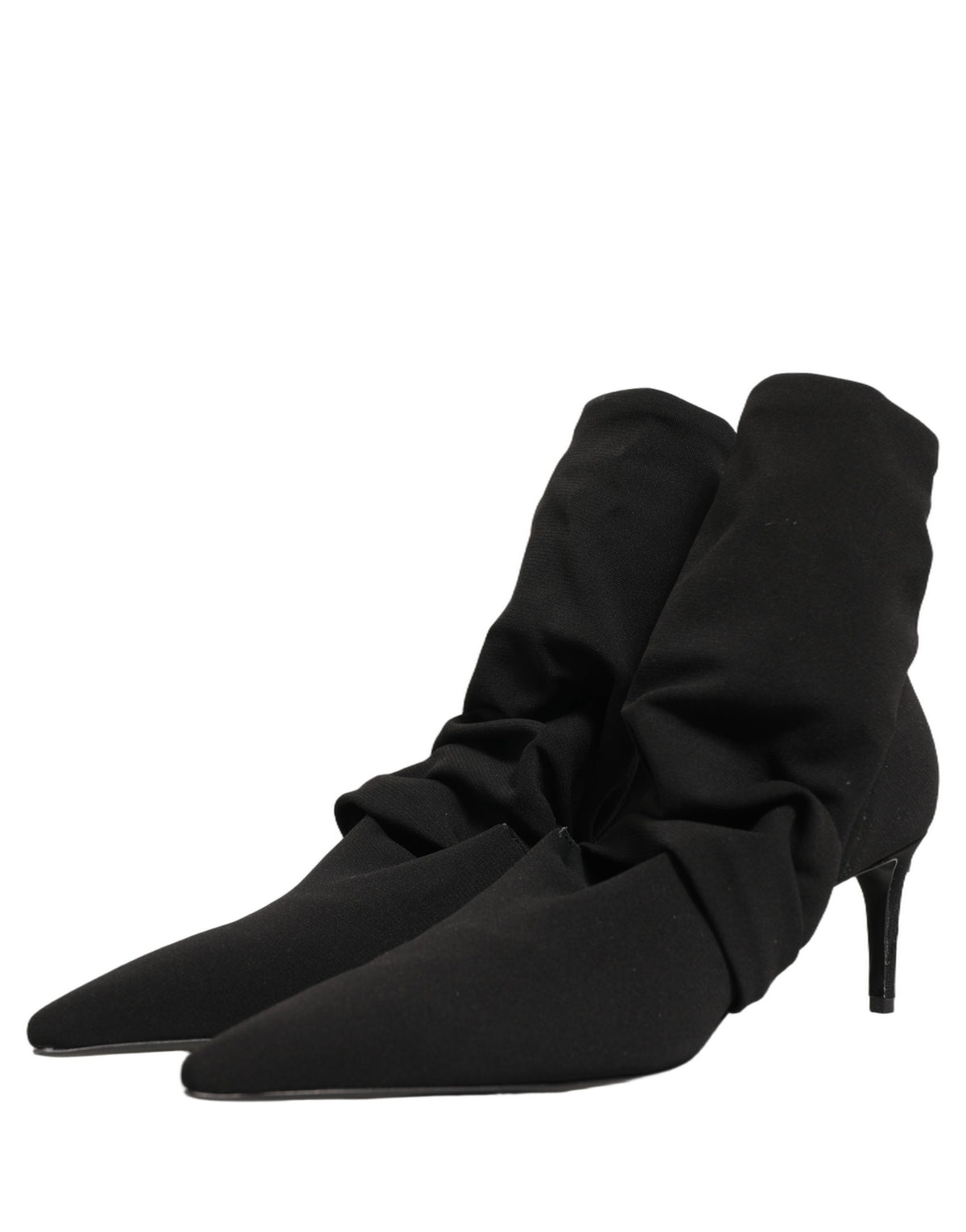 Dolce & Gabbana Women's Goat Nappa Leather Nylon & Viscose High-Heel Ankle Boots - Black