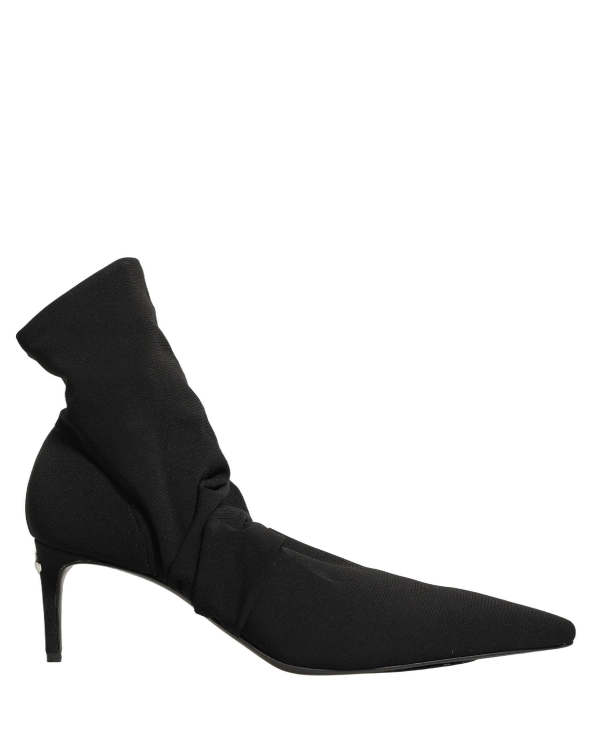 Dolce & Gabbana Women's Goat Nappa Leather Nylon & Viscose High-Heel Ankle Boots - Black