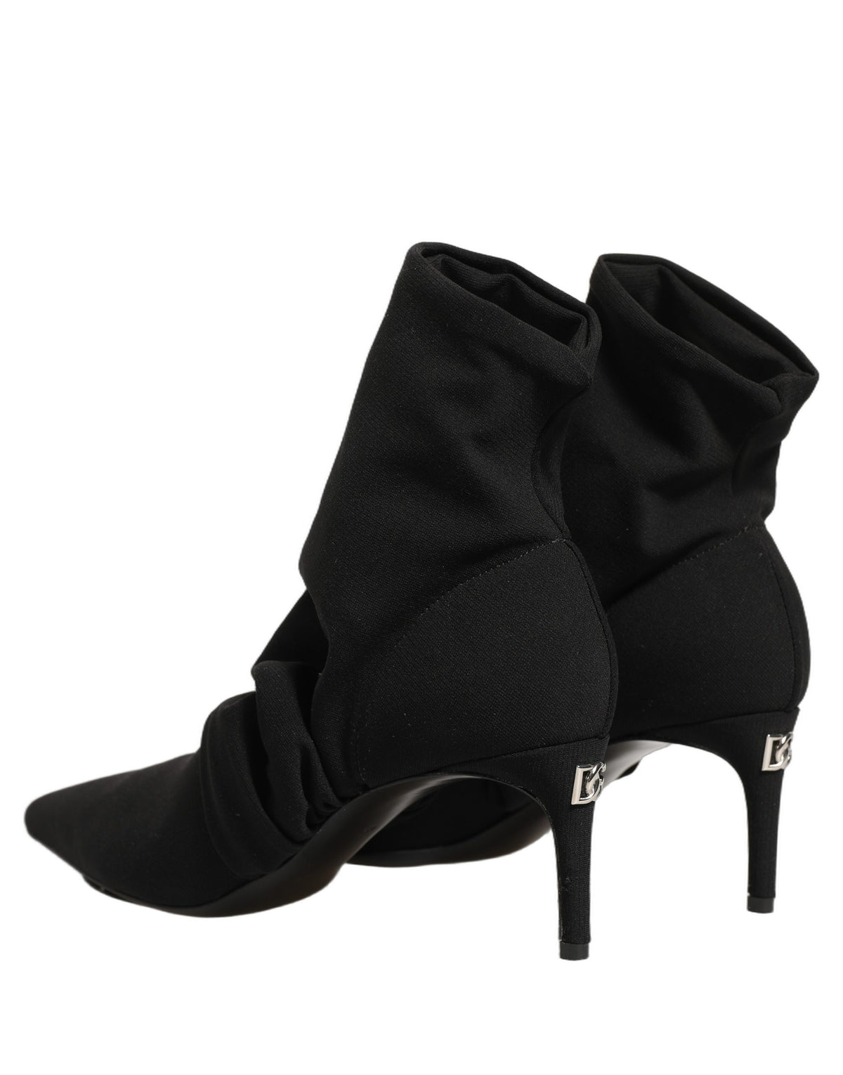 Dolce & Gabbana Women's Goat Nappa Leather Nylon & Viscose High-Heel Ankle Boots - Black