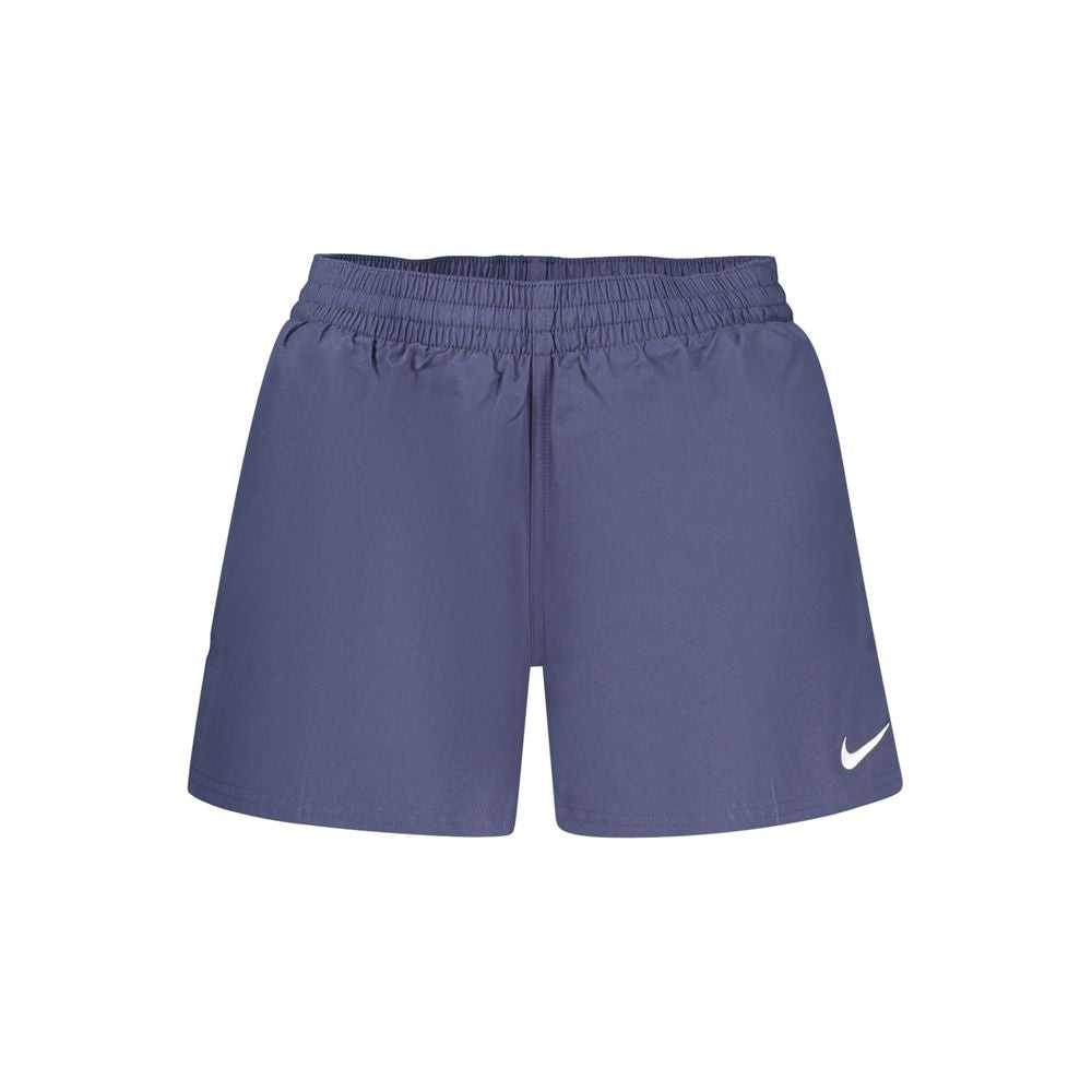 Swim Shorts by Nike for men in polyester blue & signature showcases a captivating silhouette, expertly capturing the sophisticated essence of the captivating Men's Polyester Swim Shorts design for a premium poolside look.