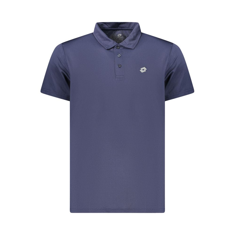 Lotto Blue Polyester Polo Shirt