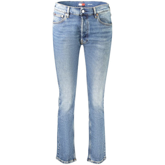 Jeans by Tommy Hilfiger for women in denim cotton blue features a refined silhouette with a refined slim, defined by a and a refined long for a refined finish.