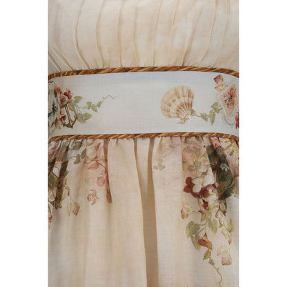 Zimmermann Beige Linen Casual Dress
