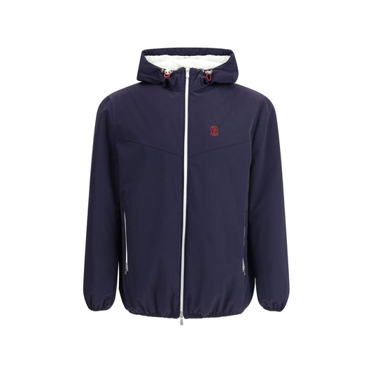 Brunello Cucinelli Blue Polyamide Shell Jacket