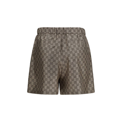 Gucci Beige Silk Bermuda Shorts