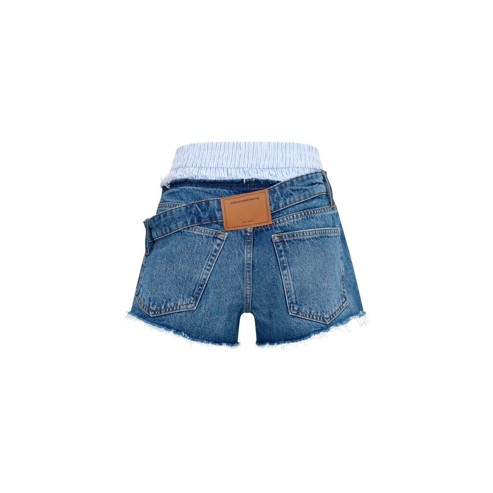 Alexander Wang Blue Denim Shorts