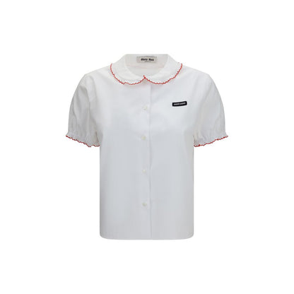 Miu Miu White Cotton Blouse