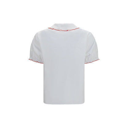 Miu Miu White Cotton Blouse