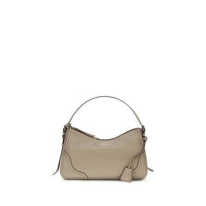 Prada Gray Calf Leather Bos Taurus Backet Bag