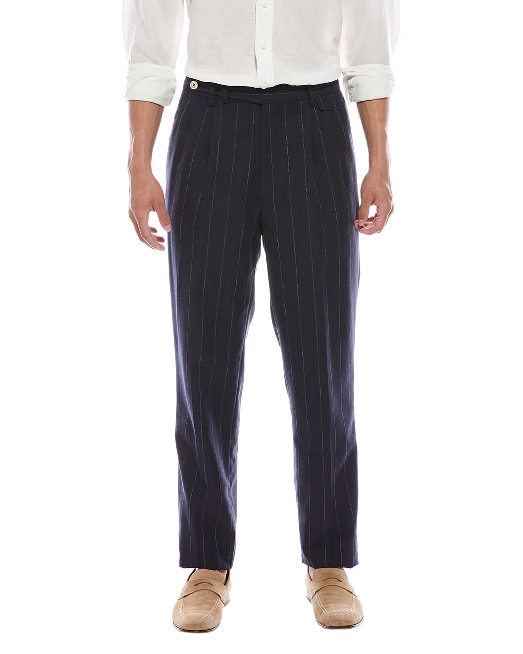 Brunello Cucinelli Bicolor Cotton Casual Pants