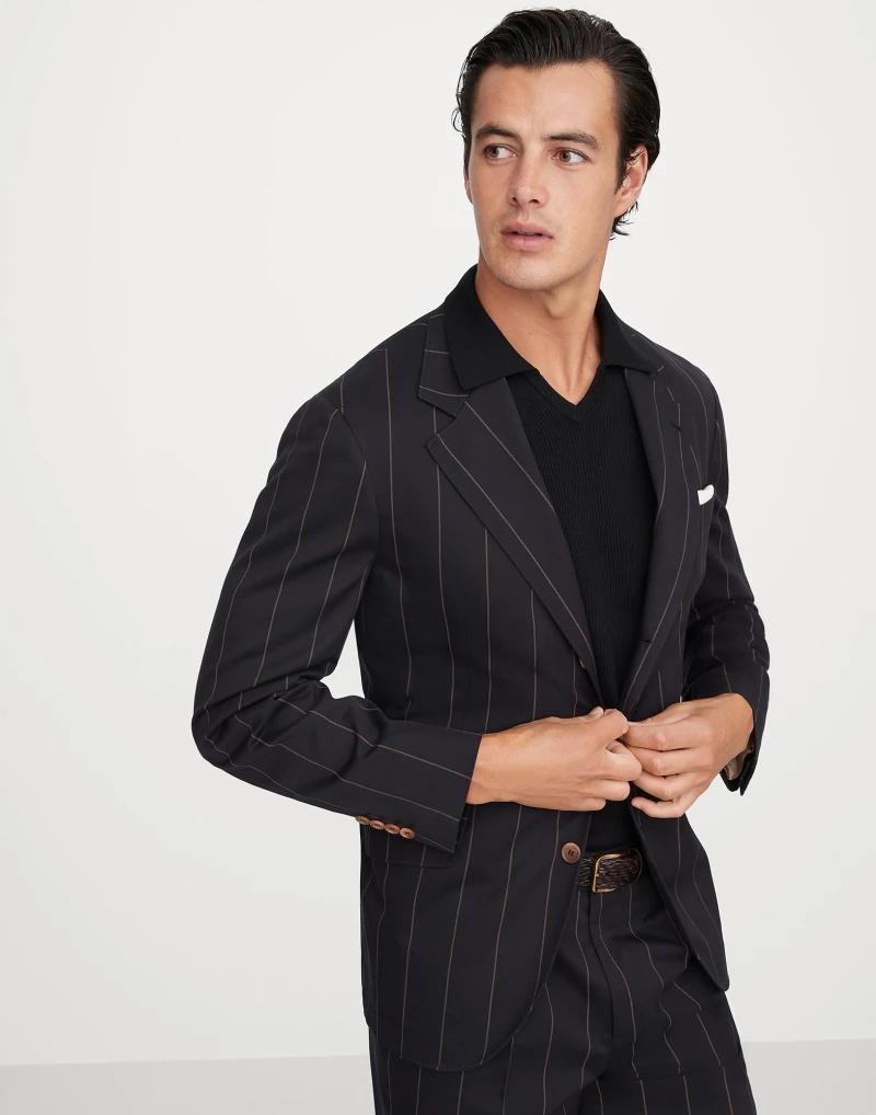 Brunello Cucinelli Bicolor Wool Blazer
