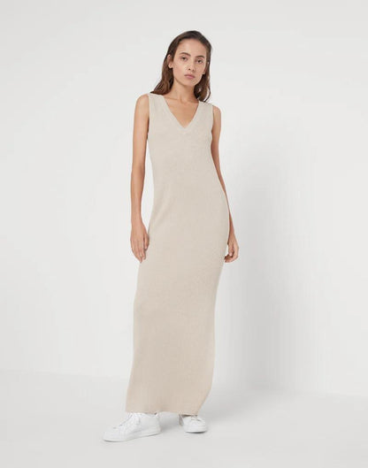 Brunello Cucinelli Natural Cotton Casual Dress
