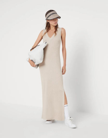 Brunello Cucinelli Natural Cotton Casual Dress