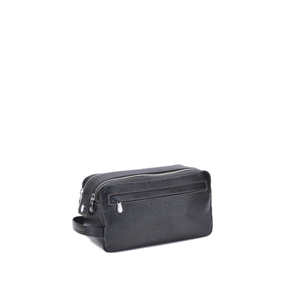 Brunello Cucinelli Black Calf Leather Bos Taurus Airpod Holder