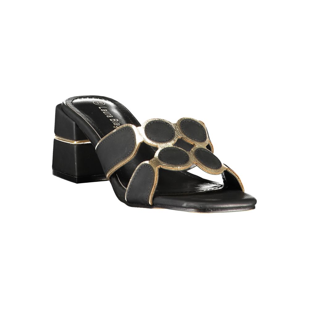 Laura Biagiotti Black Polyethylene Platform Sandals