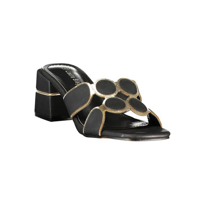 Laura Biagiotti Black Polyethylene Platform Sandals