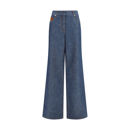 Fendi Blue Cotton Jeans Denim