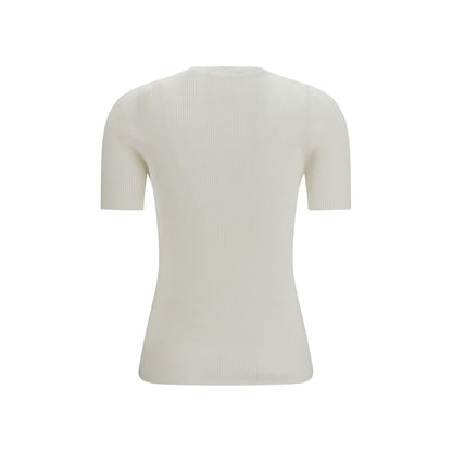 Fendi Women's Regular Fit Round Neck Cotton Sweatshirt - White Signature