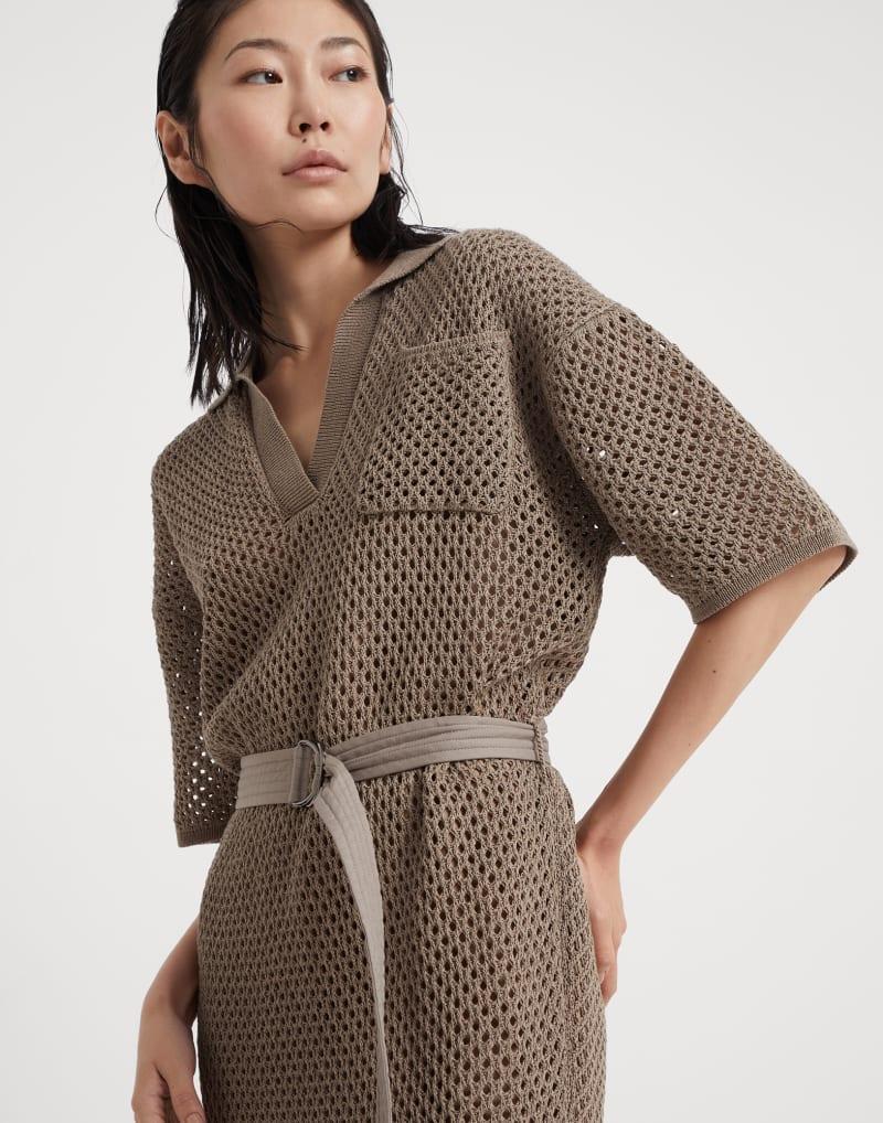 Brunello Cucinelli Brown Cotton Casual Dress