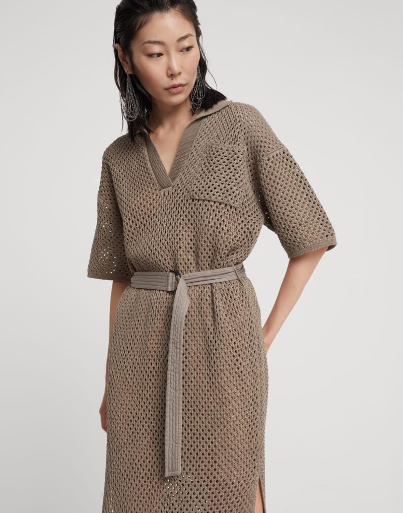 Brunello Cucinelli Brown Cotton Casual Dress
