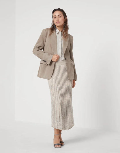 Brunello Cucinelli Bicolor Polyamide Long Skirt