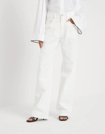 Brunello Cucinelli Natural Cotton Casual Pants