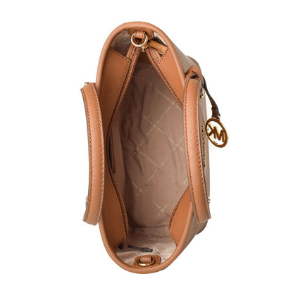 Michael Kors Brown Canvas Shoulder Bag