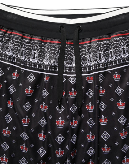 Dolce & Gabbana Men's Skinny Polyester Jogger Sweatpants - Black Signature