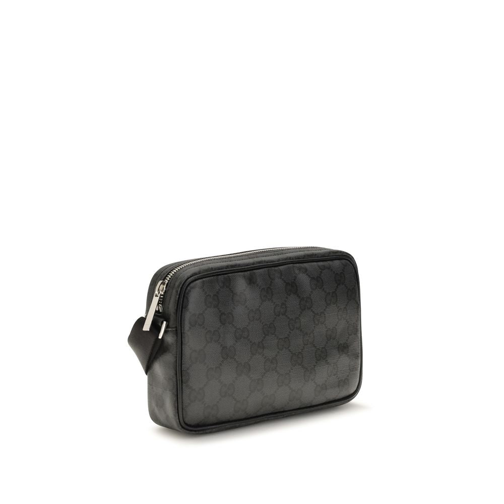 Mini Shoulder Bag by Gucci for men in raffia & leather black features a effortless chic silhouette with a secure zipper, ample cardholder, and versatile shoulder-strap & adjustable-strap for a effortless chic finish.